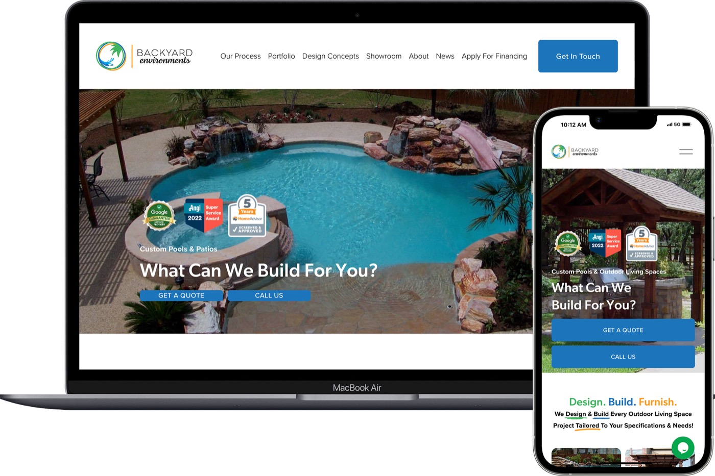 Lead generation website built by TMG for remodelers